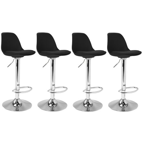 Lot De 4 Tabourets De Bar Karl Design Noir