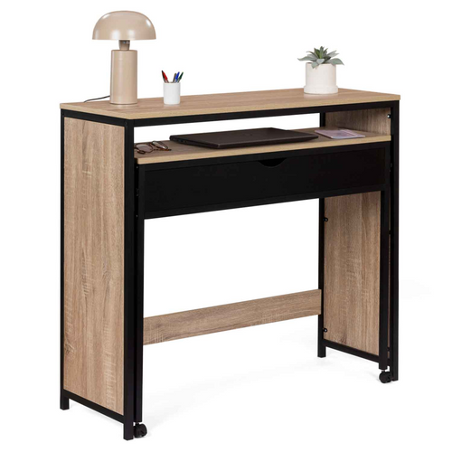 Bureau Extensible 1 Tiroir Noir Boston Design Industriel