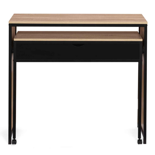 Bureau Extensible 1 Tiroir Noir Boston Design Industriel