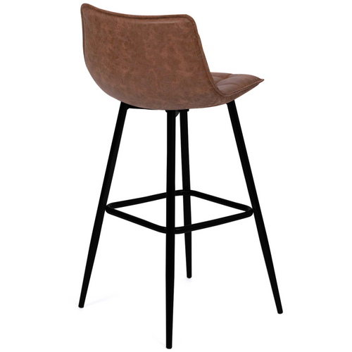 Lot De 4 Tabourets De Bar Mady Marron Vintage