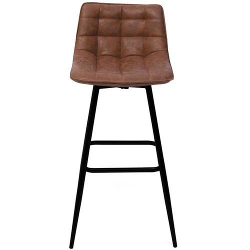 Lot De 4 Tabourets De Bar Mady Marron Vintage