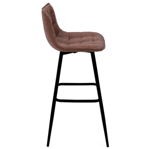 Lot De 4 Tabourets De Bar Mady Marron Vintage