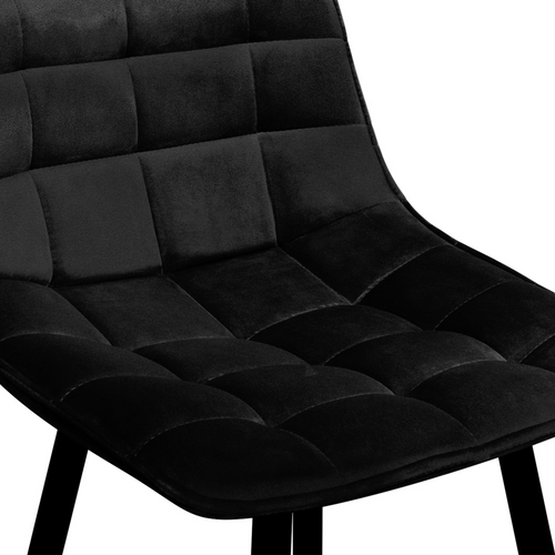 Lot De 4 Tabourets De Bar Mady En Velours Noir