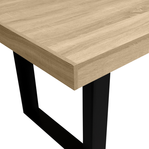 Table à Manger Extensible Rectangle Phoenix 6-12 Personnes Bois Et Noir 200-300 Cm