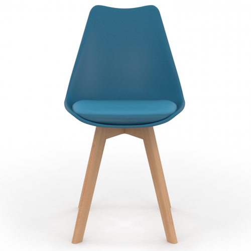 Lot De 8 Chaises Scandinaves Sara Mix Color Blanc X2, Gris Clair X2, Gris Foncé X2, Bleu Canard X2