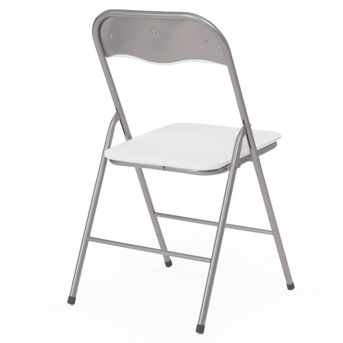 Lot De 6 Chaises Pliantes Kity Blanches En Pu