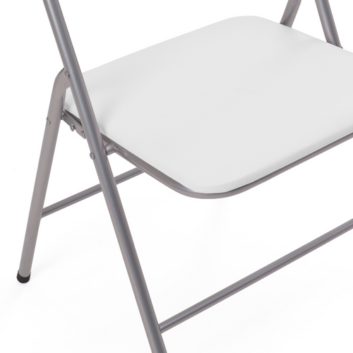 Lot De 6 Chaises Pliantes Kity Blanches En Pu