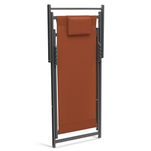 Lot De 2 Chiliennes Lota En Acier Et Toile Textilène Terracotta