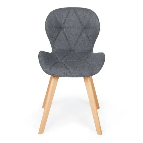 Lot De 4 Chaises Robine En Tissu Gris Foncé Pour Salle à Manger