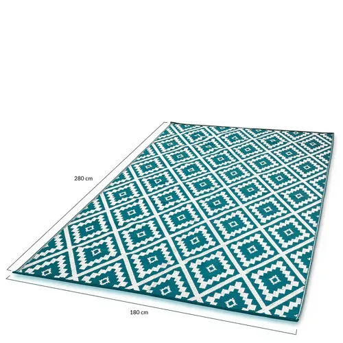 Tapis Extérieur Bahamas Bleu Canard 180 X 280 Cm