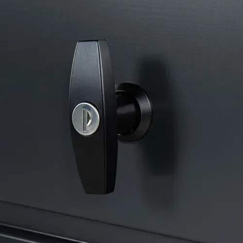 Coffre De Rangement Métal Verrouillable Gris Anthracite Pour Jardin 600l 165x70x63 Cm