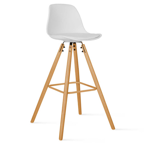 Lot De 4 Tabourets De Bar Sara Mix Color Gris Foncé, Gris Clair, Blanc Et Noir
