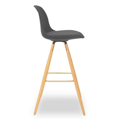 Lot De 4 Tabourets De Bar Sara Mix Color Gris Foncé, Gris Clair, Blanc Et Noir