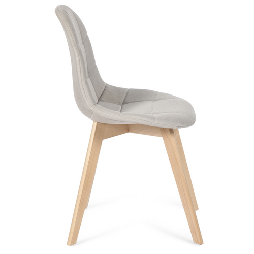 Lot De 4 Chaises Scandinaves Gaby Beige En Tissu Pour Salle à Manger