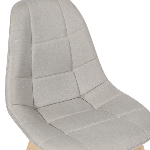 Lot De 4 Chaises Scandinaves Gaby Beige En Tissu Pour Salle à Manger
