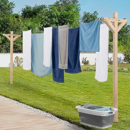 Etendoir à Linge Extérieur Madera Capacité 12m En Bois