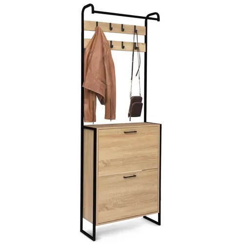 Vestiaire D'entrée Luis Meuble Chaussures 2 Portes Design Industriel