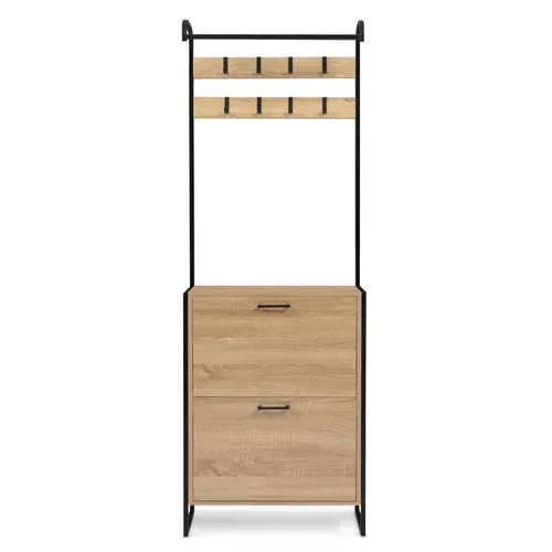 Vestiaire D'entrée Luis Meuble Chaussures 2 Portes Design Industriel