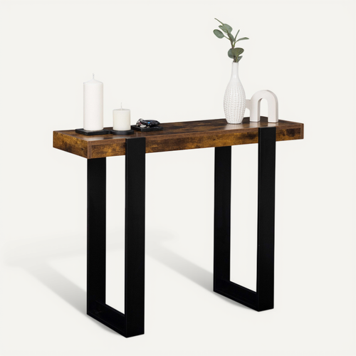 Console Phoenix Bois Effet Vieilli Et Noir