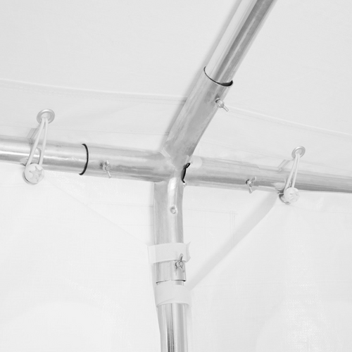 Tente De Réception 4x8 M Barnum Pe 180gr/m² Chapiteau Blanc 40 Personnes