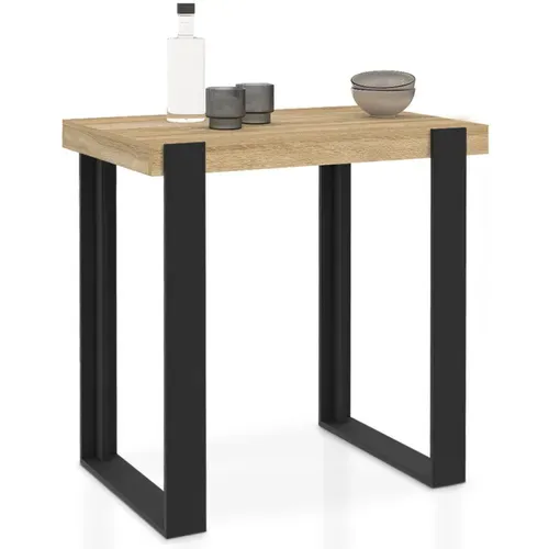 Table Haute De Bar Phoenix Bois Et Noir 90 Cm