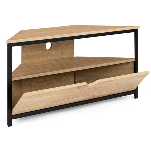 Meuble TV 100 Cm D'angle Detroit Avec Placard Design Industriel