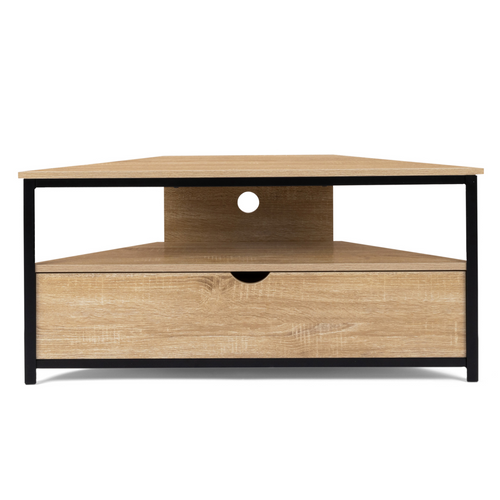 Meuble TV 100 Cm D'angle Detroit Avec Placard Design Industriel