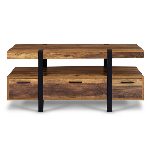 Meuble TV 113 Cm Austria Avec Tiroirs Bois Pieds épingle