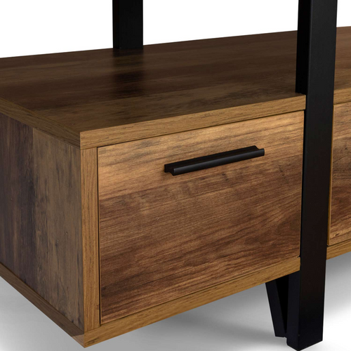 Meuble TV 113 Cm Austria Avec Tiroirs Bois Pieds épingle