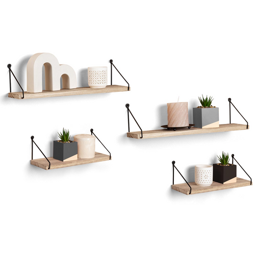 Lot De 4 étagères Murales Lily Design Industriel