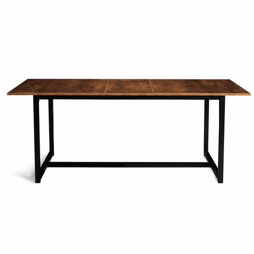 Table à Manger Extensible Rectangle Dayton 6-10 Personnes Design Industriel 160-200 Cm