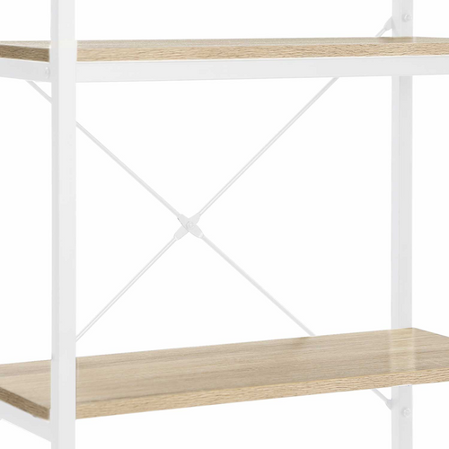 Etagère 5 Niveaux Detroit Design Industriel Bois Et Métal Blanc 170 Cm