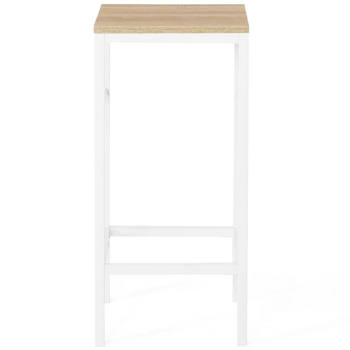 Lot De 4 Tabourets De Bar Detroit Design Industriel Bois Et Métal Blanc