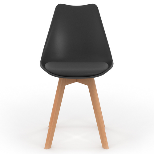 Lot De 8 Chaises Scandinaves Sara Noires Pour Salle à Manger