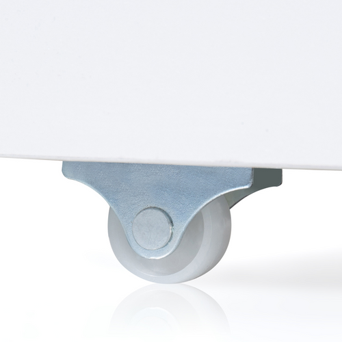 Meuble De Rangement Enfant Mana En Bois Blanc Et Hêtre 3 Tiroirs Cubes Sur Roulettes