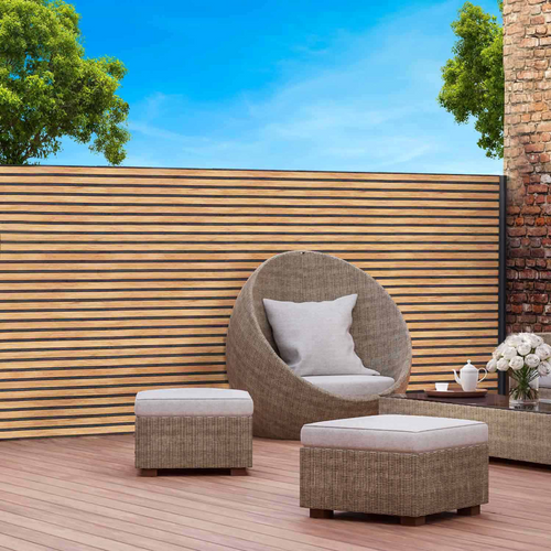 Brise Vue Occultant 1,8 X 10 M Effet Claustra En Bois 160 Gr/m²