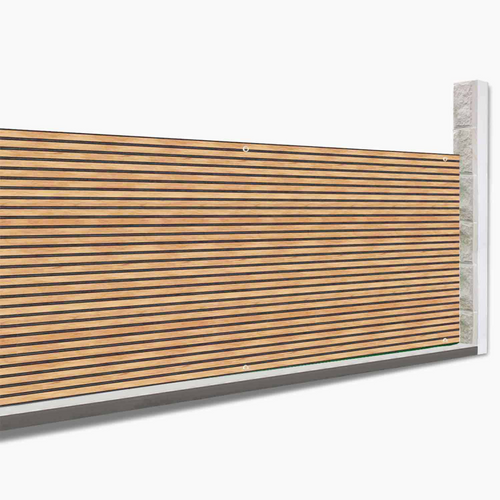 Brise Vue Occultant 1,5 X 10 M Effet Claustra En Bois 160 Gr/m²
