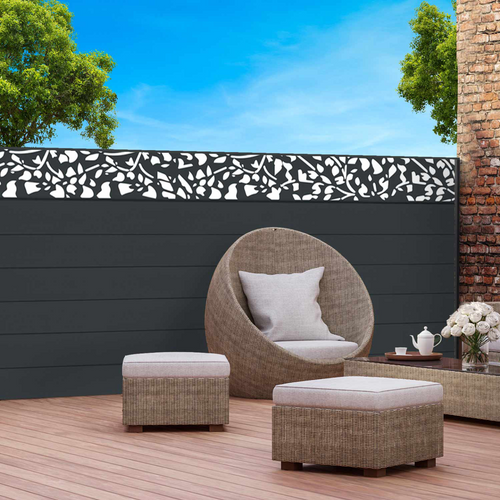 Brise Vue Occultant 1,5 X 10 M Effet Lames De Clôture Motifs Flower 160 Gr/m²