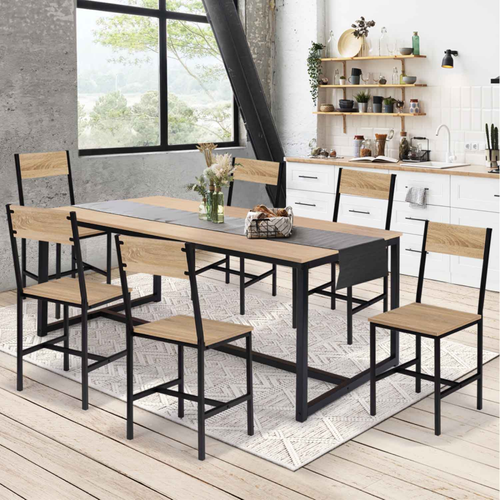 Lot De 6 Chaises De Cuisine Detroit Design Industriel