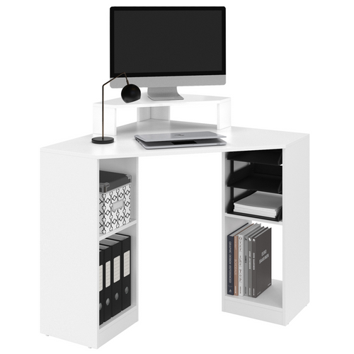 Bureau D'angle Harry Blanc Avec Rangements