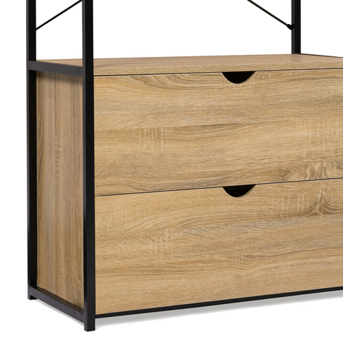 Dressing Modulable Double Penderie Étagères Et 2 Tiroirs Detroit Design Industriel