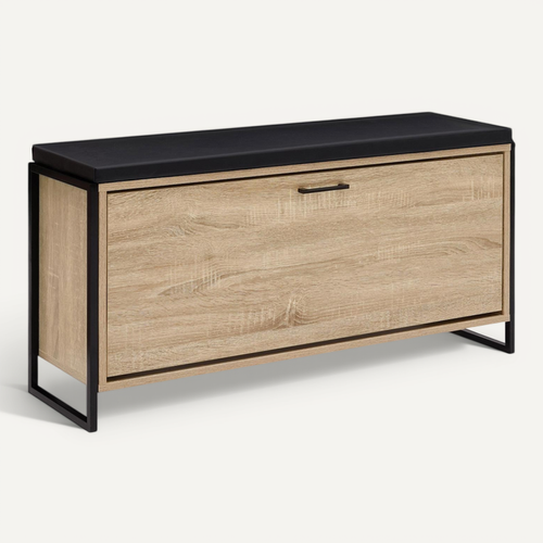 Banc D'entrée Chaussures 100 Cm Avec Coussin Luis Design Industriel