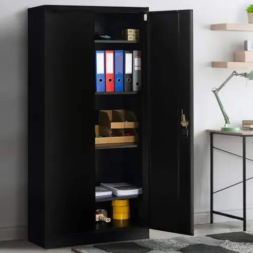 Armoire Métallique 80 Cm 5 Niveaux Noire