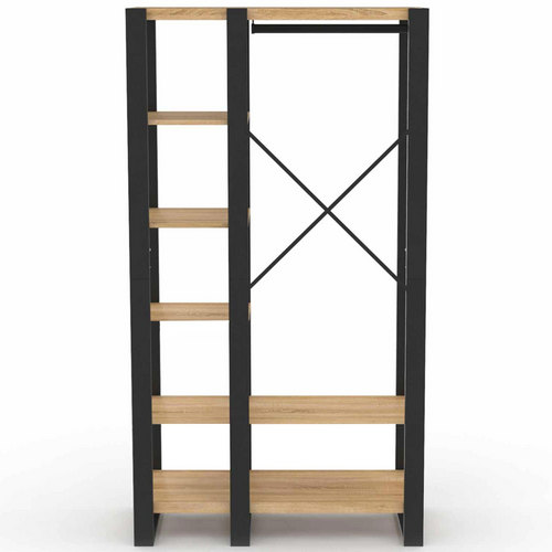 Dressing Penderie étagère Onyx Bois Et Noir