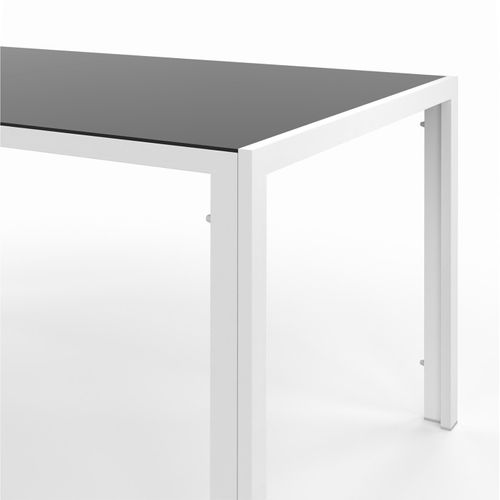 Salon De Jardin Madrid Table 240 Cm Et 10 Chaises Empilables Blanc Et Gris