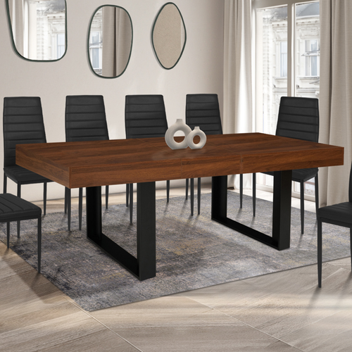 Table à Manger Extensible Rectangle Oregon Avec Rangement 610