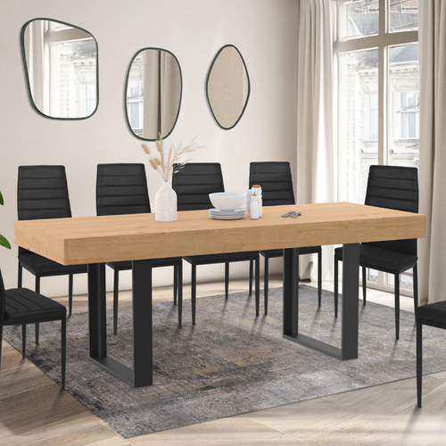 Table à Manger Extensible Rectangle Oregon Avec Rangement 610