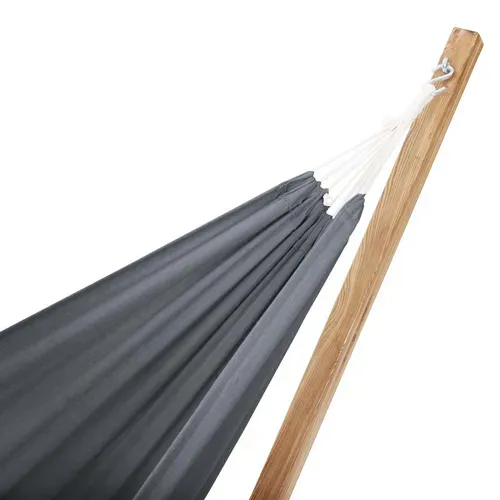 Hamac Avec Support Bois Et Toile Gris Anthracite Tahiti