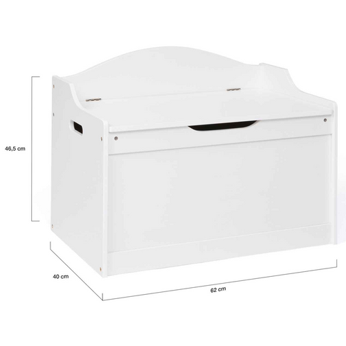 Banc Coffre De Rangement Enfant Mateo En Bois Blanc