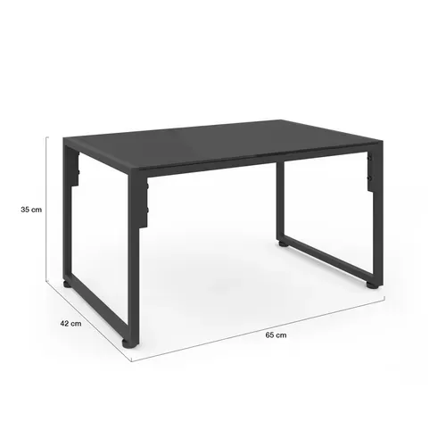 Salon De Jardin Bas Nairobi 6 Places En Acier Gris Anthracite